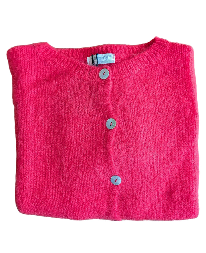Coral Short Sleeve Mohair Cardi