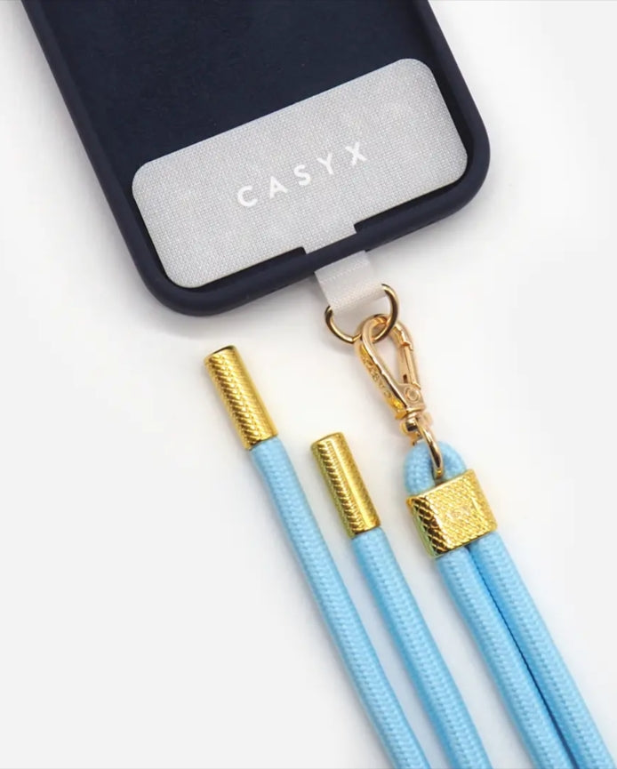 Blue Phone Cord with Universal Strap – Fits All Cases
