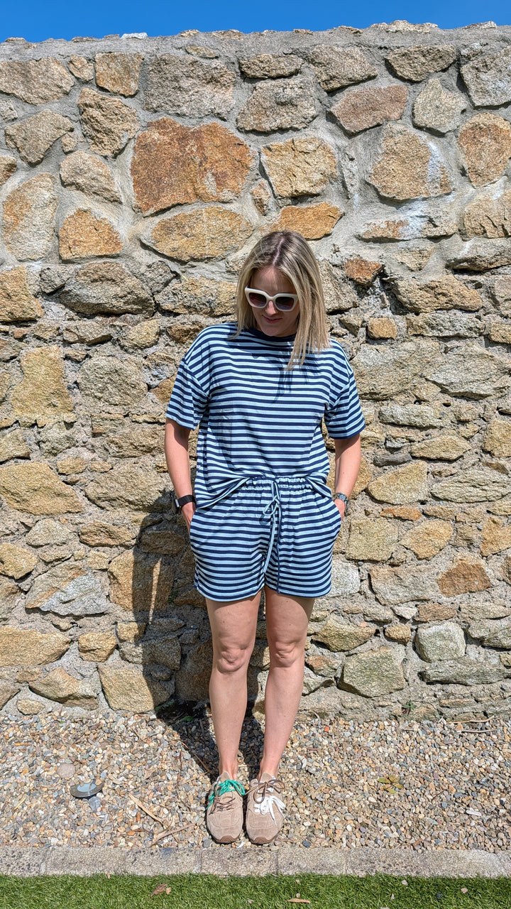 Blue Stripe T Shirt Set--LNH Edit