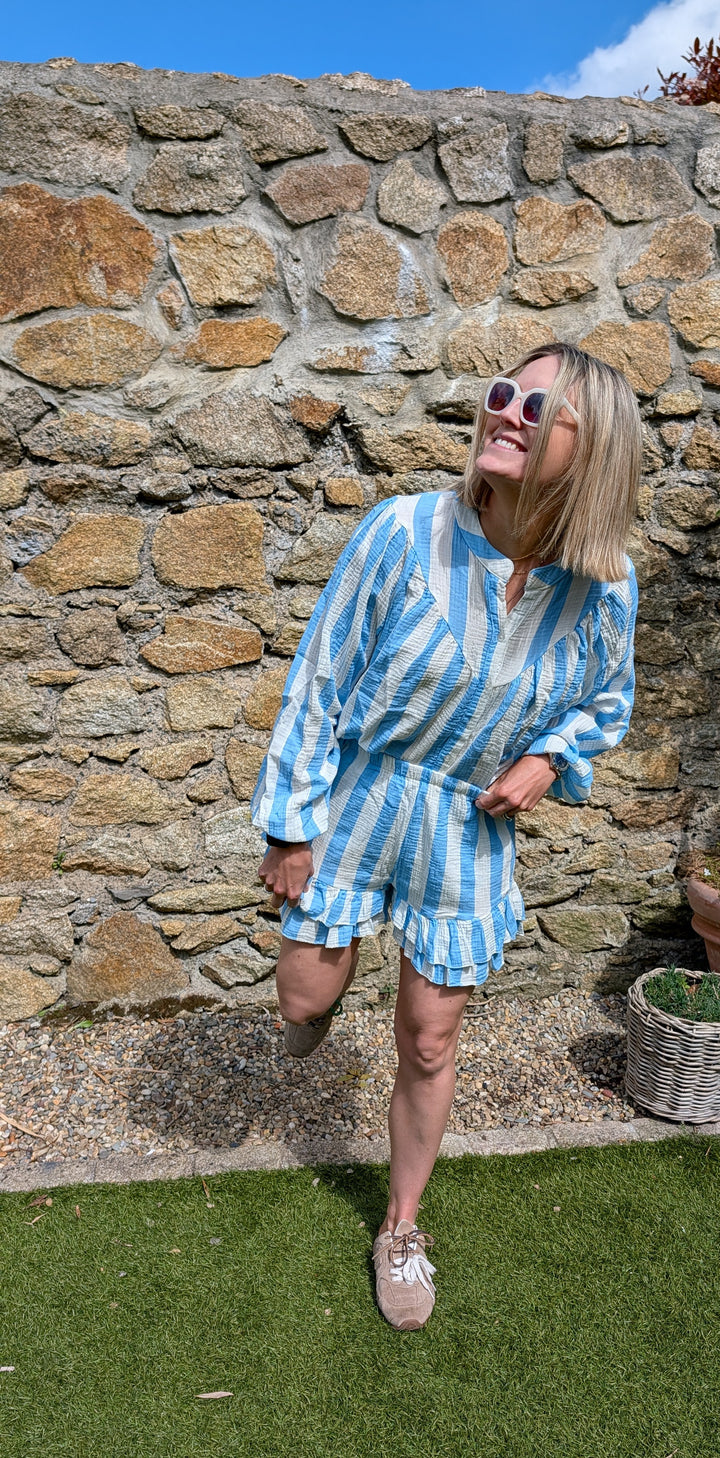 Bold Blue Stripe cotton Set--LNH Edit