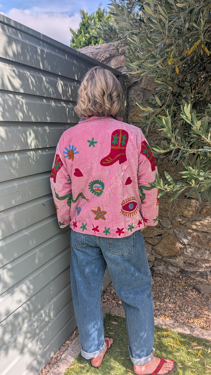 Embroidered Velvet Suzani Jacket | No. 069