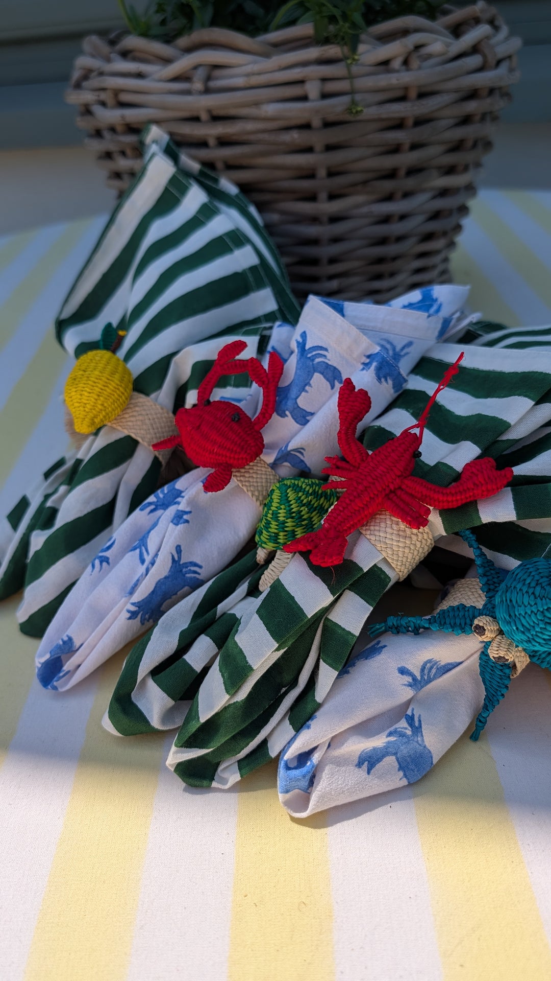 Crab Napkin Rings, Sold individually
