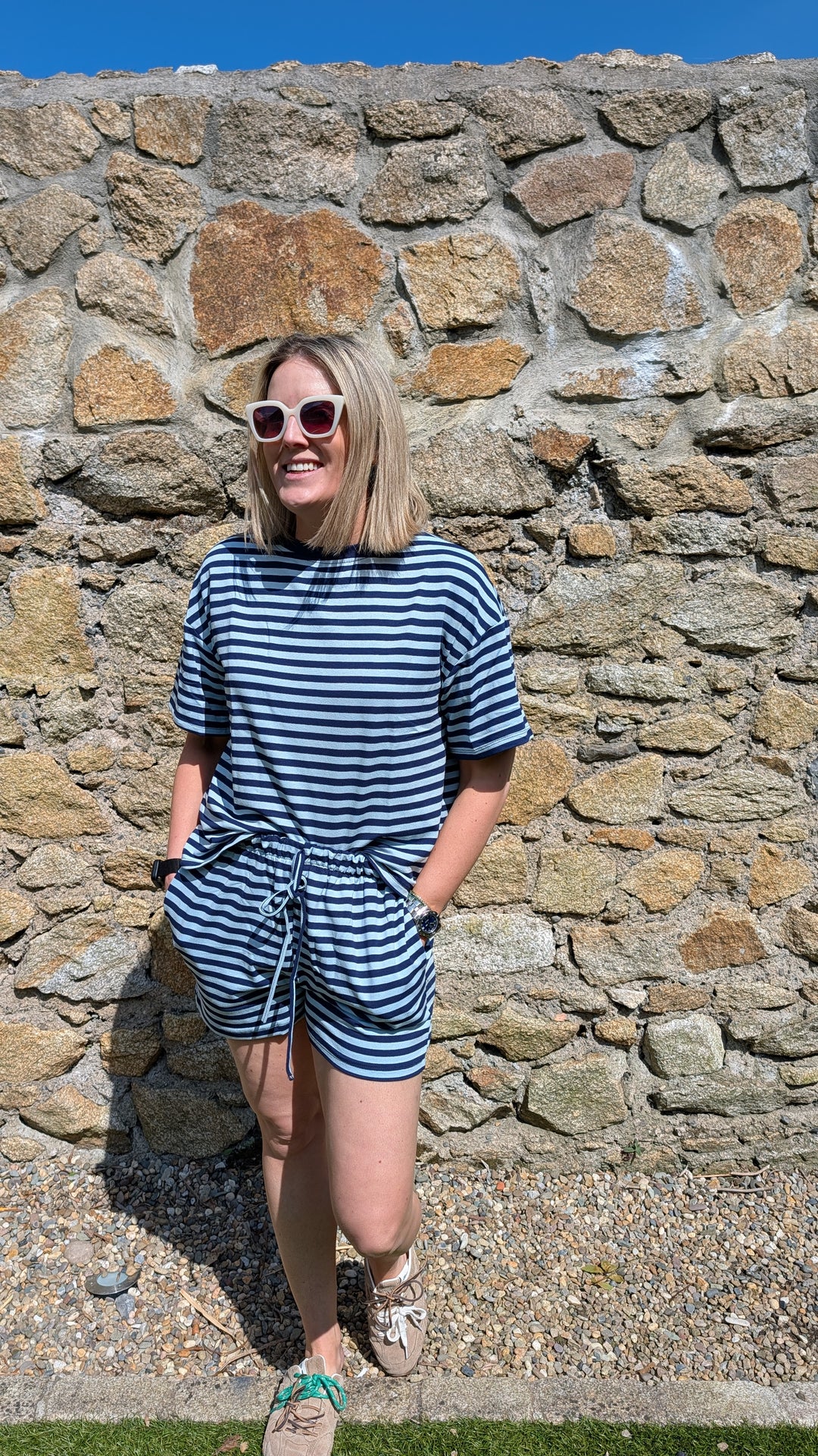 Blue Stripe T Shirt Set--LNH Edit