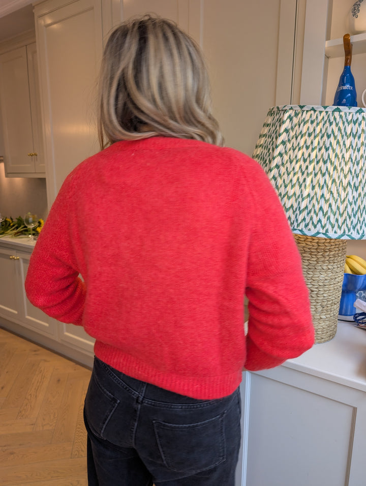 Mohair V Neck Knitted Sweater