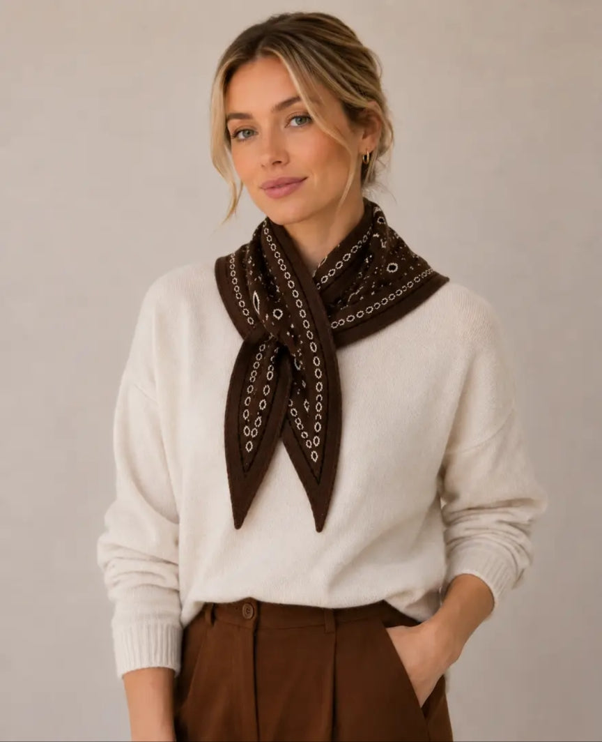 Brown Triangular Scarf