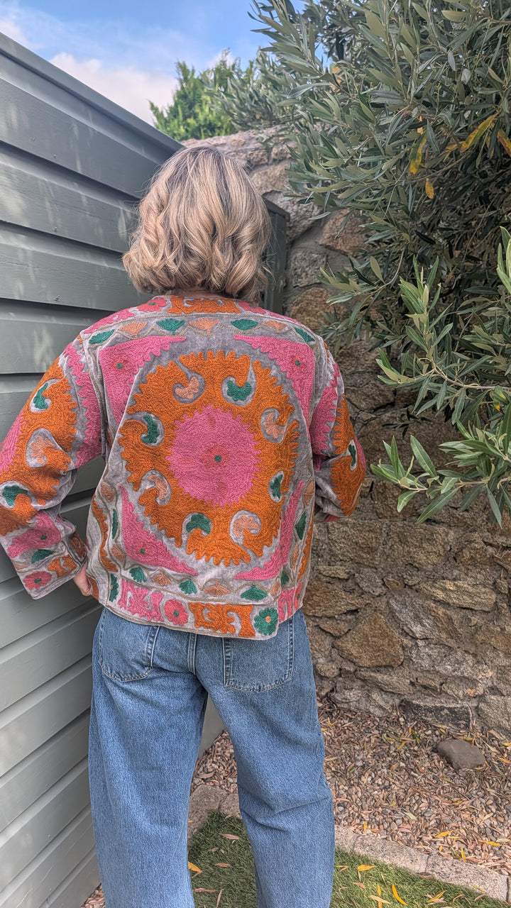 Embroidered Velvet Suzani Jacket | No. 070