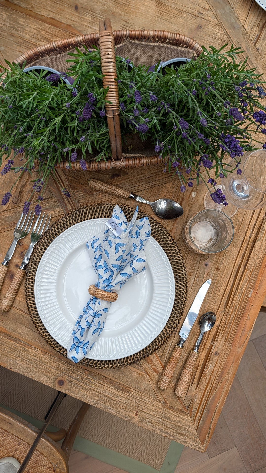 Tally Blue/ White Napkin, Set of 4