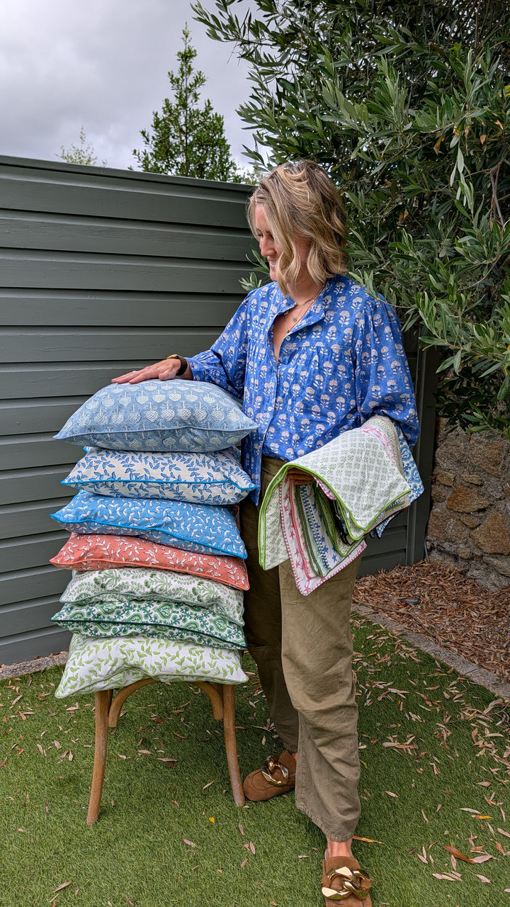 Tally Coral Cushion Cover