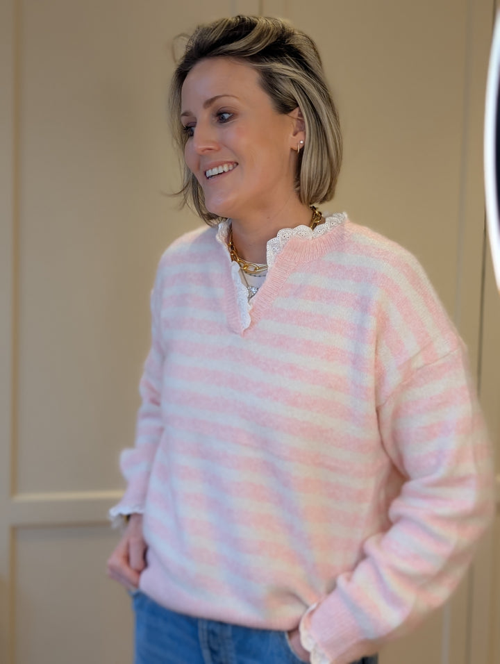 Stripe Super Soft Sweater-Jackets & Coats-LNH Edit