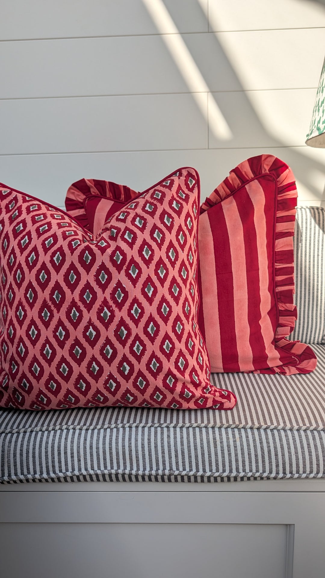 Ikat Red Cushion Cover