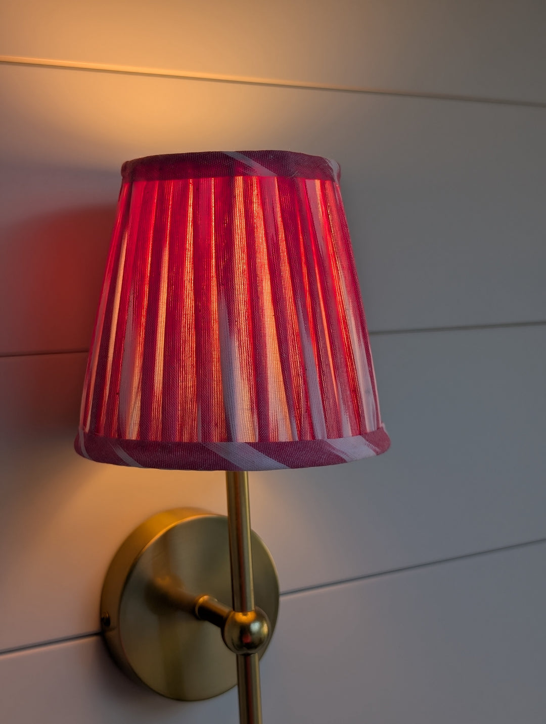 Pink Ikat Pleated Lampshade-Lampshades-LNH Edit
