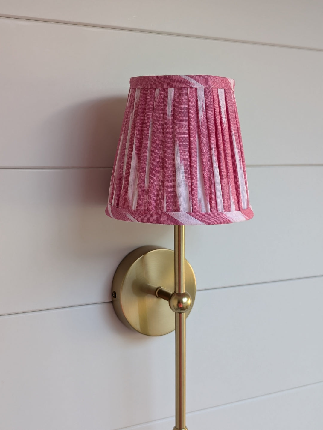 Pink Ikat Pleated Lampshade-Lampshades-LNH Edit