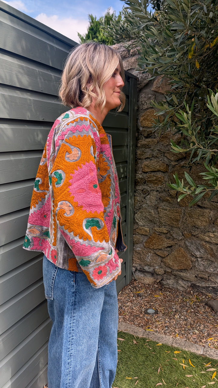 Embroidered Velvet Suzani Jacket | No. 070