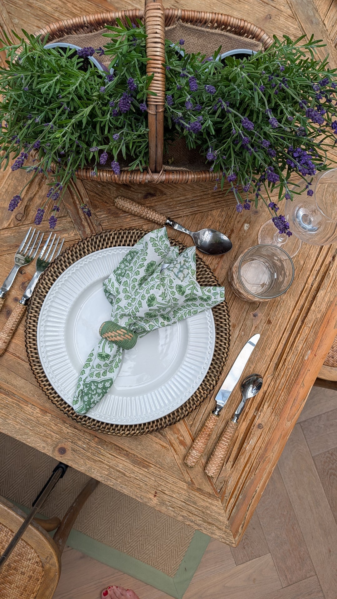 Green Trellis Napkin, Set of 4