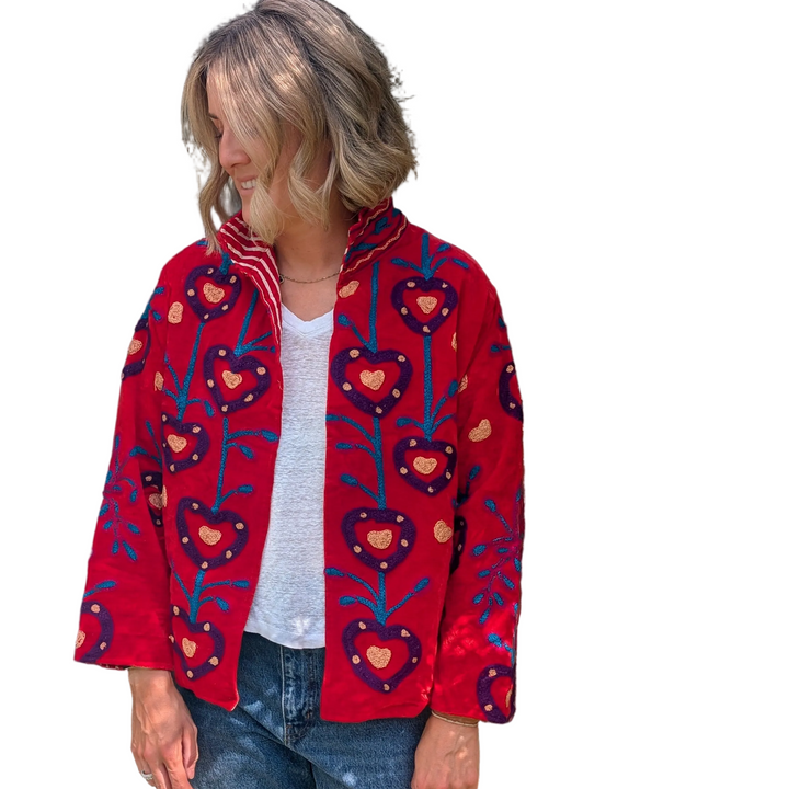 Embroidered Velvet Suzani Jacket | No. 087