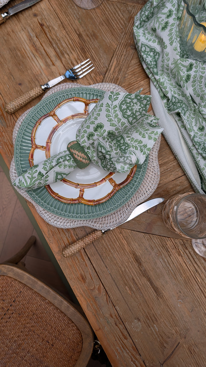 Green Trellis Napkin, Set of 4