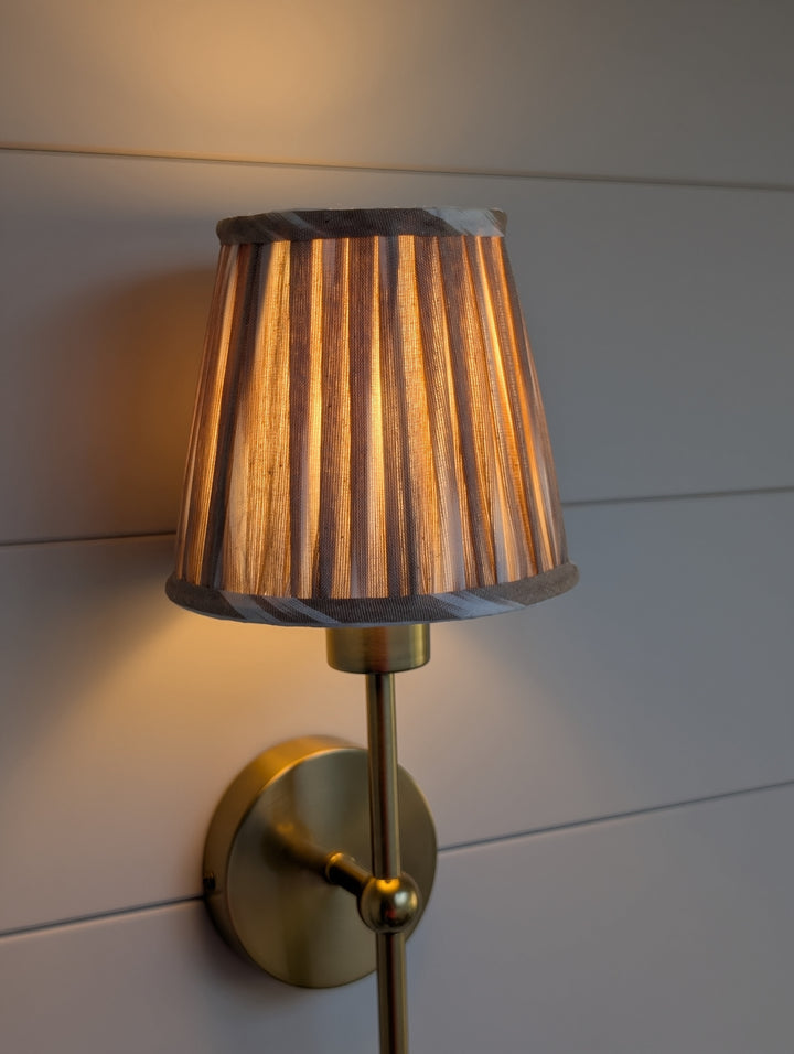 Beige Ikat Pleated Lampshade