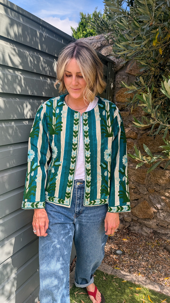 Embroidered Velvet Suzani Jacket | No. 068