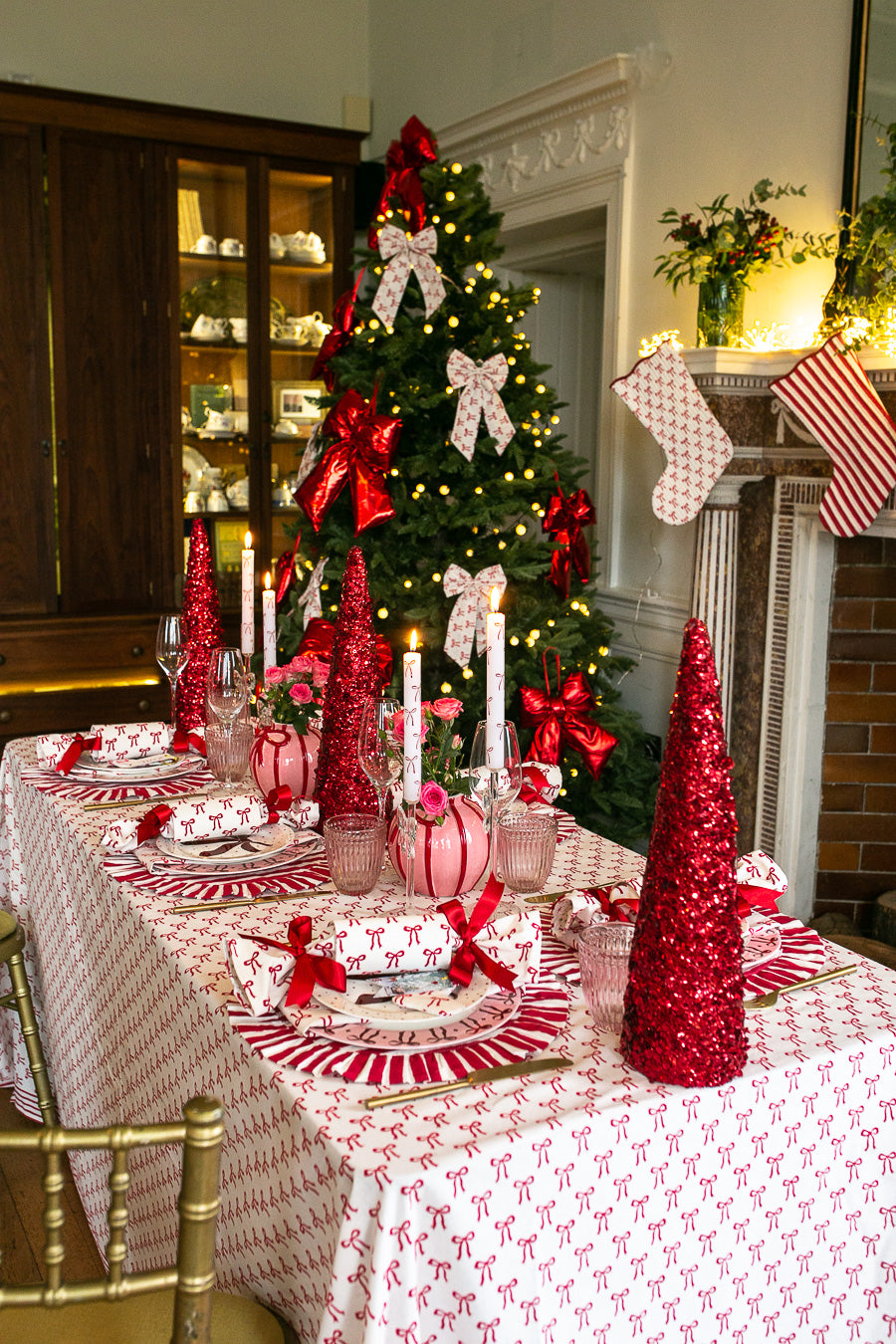Red Sequin Cone Tree – 2 Sizes, Sold Individually