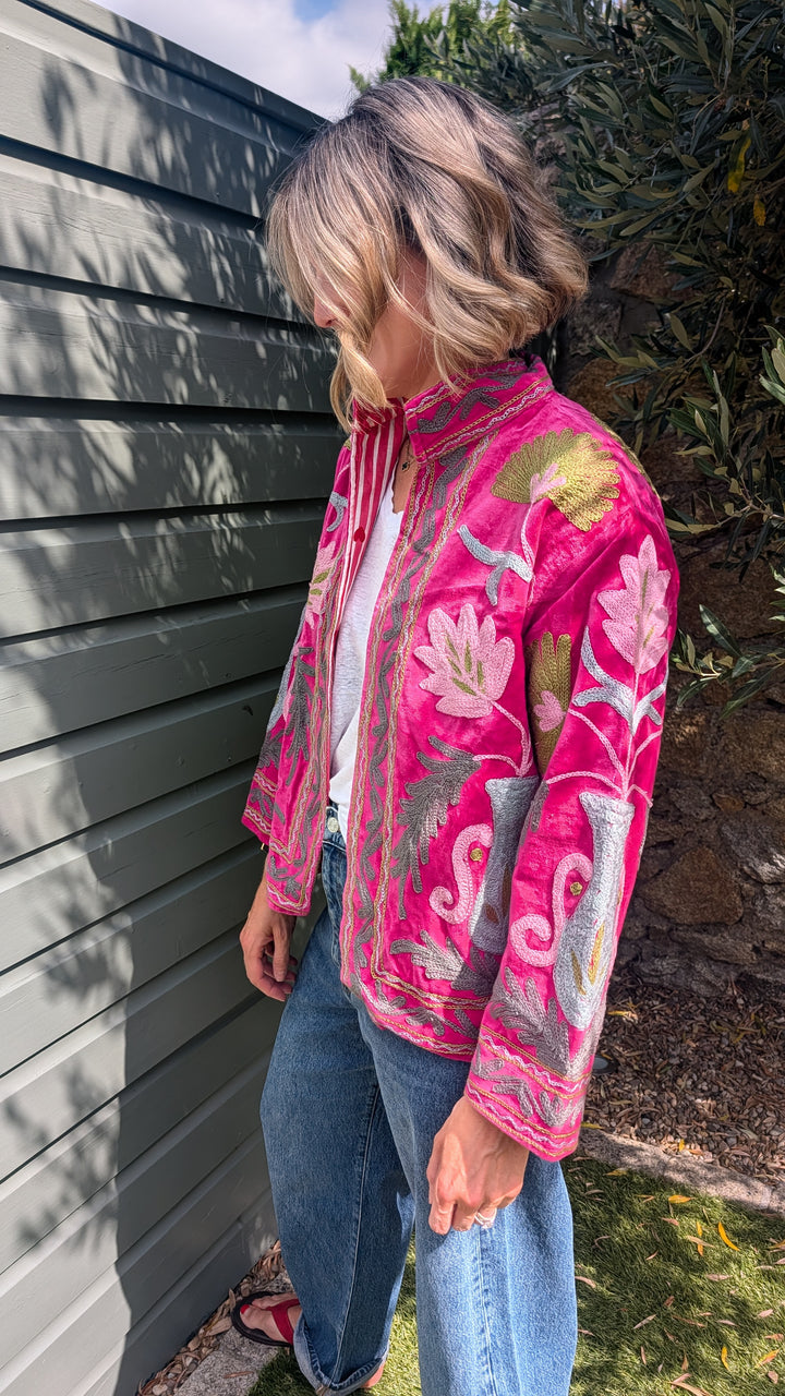 Embroidered Velvet Suzani Jacket | No. 072
