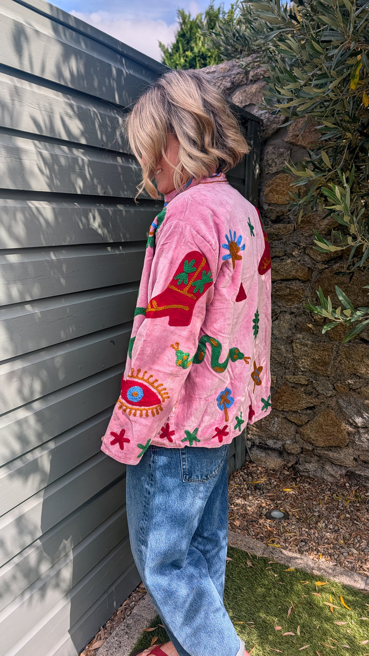 Embroidered Velvet Suzani Jacket | No. 069