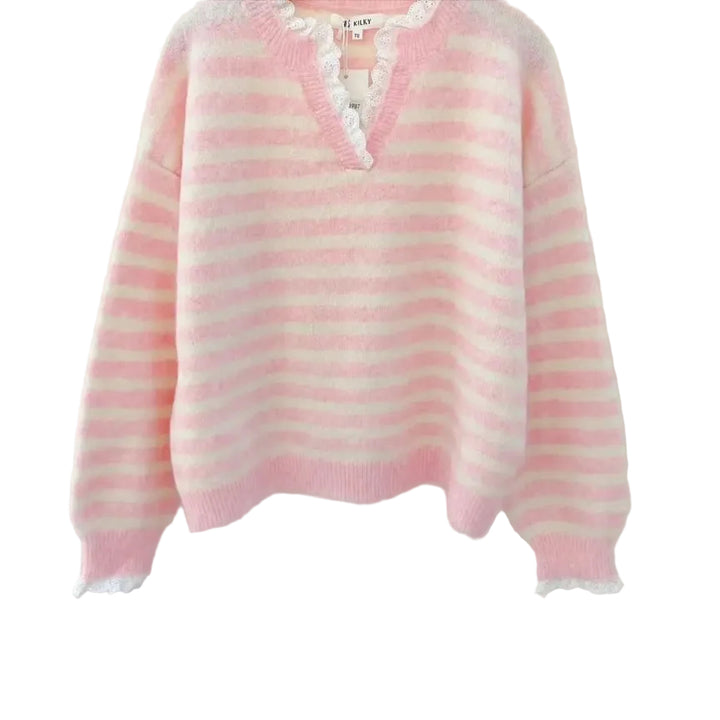 Stripe Super Soft Sweater-Jackets & Coats-LNH Edit