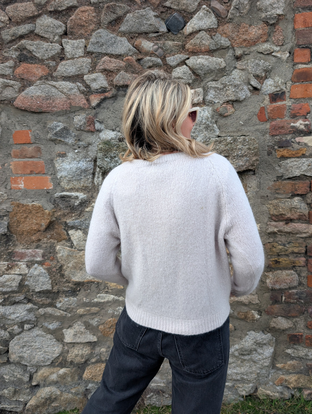 Mohair V Neck Knitted Sweater