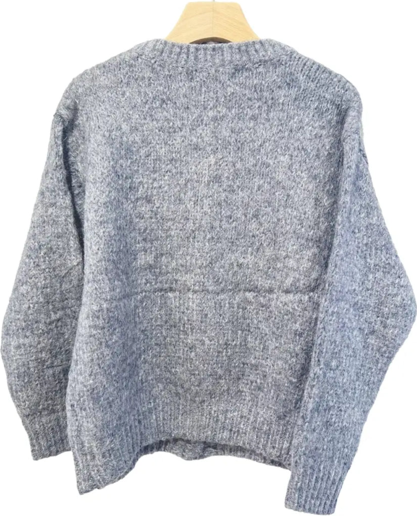 Smiley Face Grey Cardigan