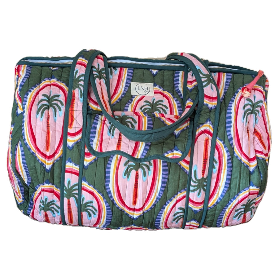 Palm Green Large Duffle Bag