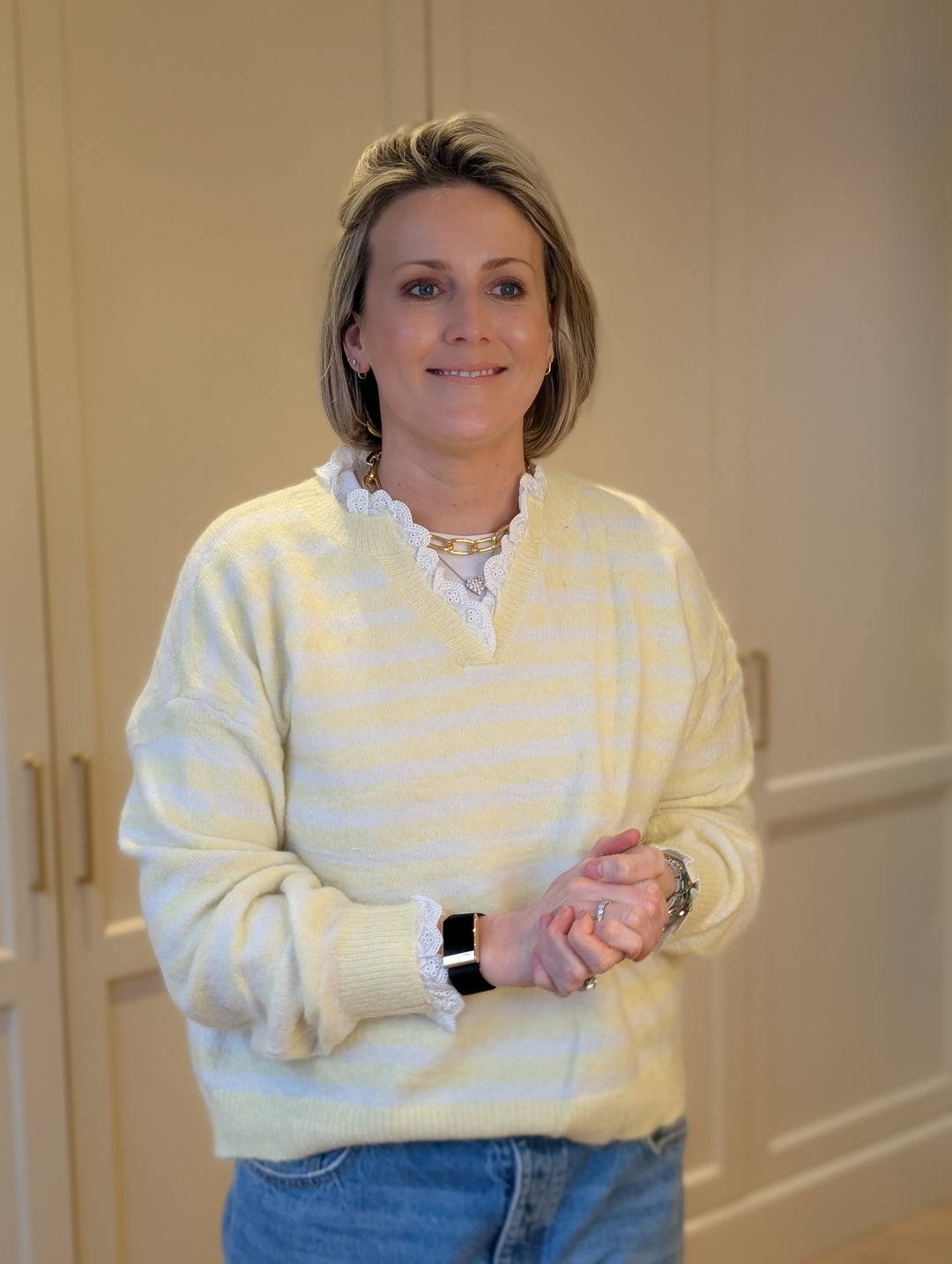 Stripe Super Soft Sweater-Jackets & Coats-LNH Edit