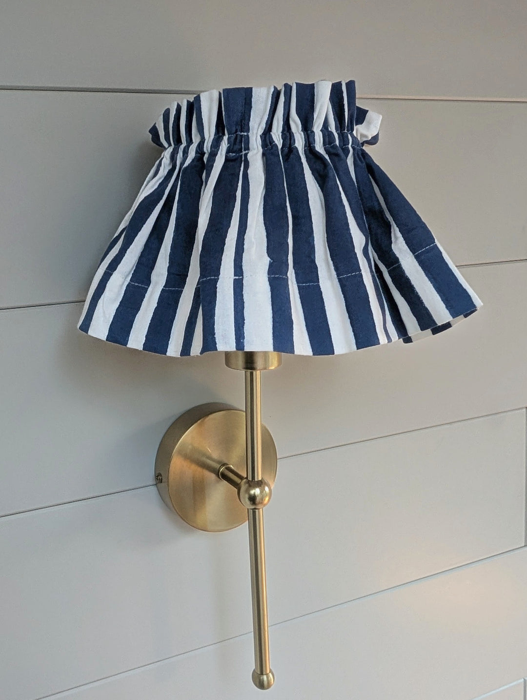 Iris Blue Stipe Lampshade Cover