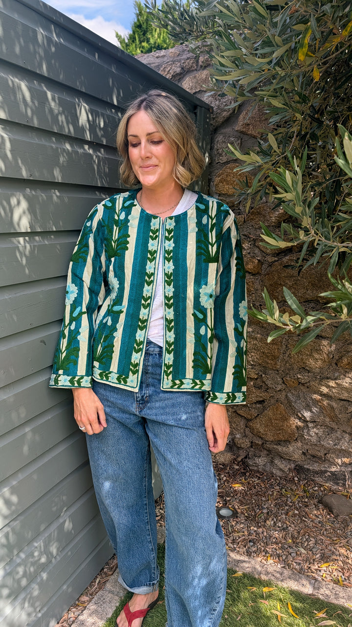 Embroidered Velvet Suzani Jacket | No. 068