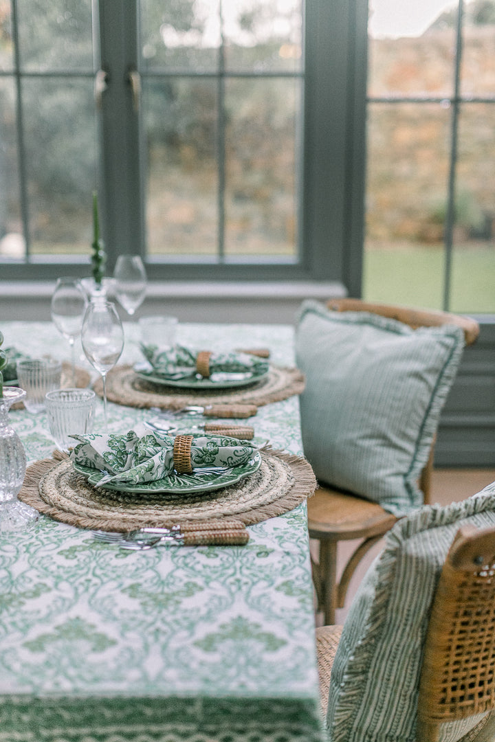 Glinda Green Rectangular Tablecloth