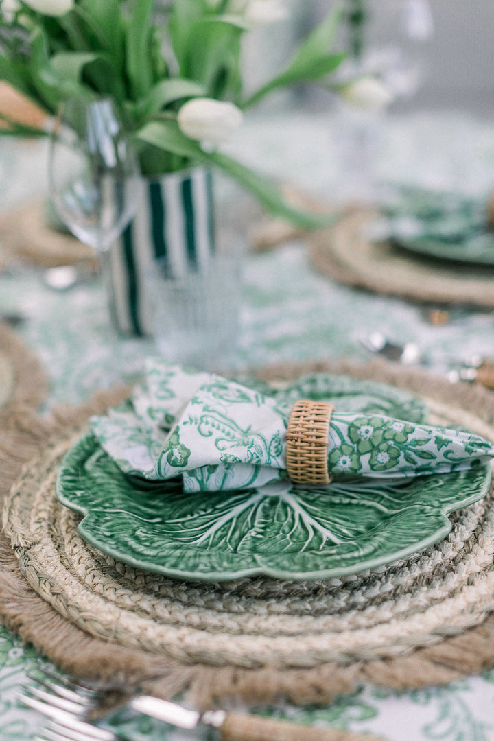 Glinda Green Round Tablecloth