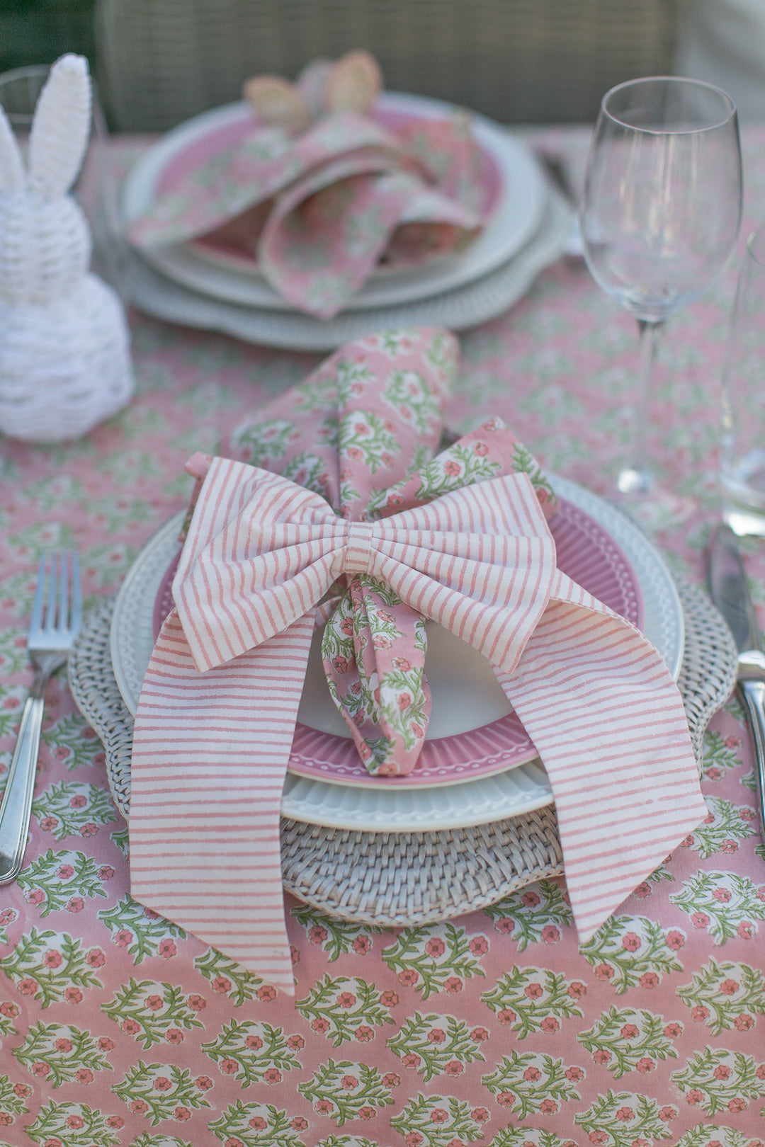 Emily Pink Napkin, Set of 4-Napkins-LNH Edit