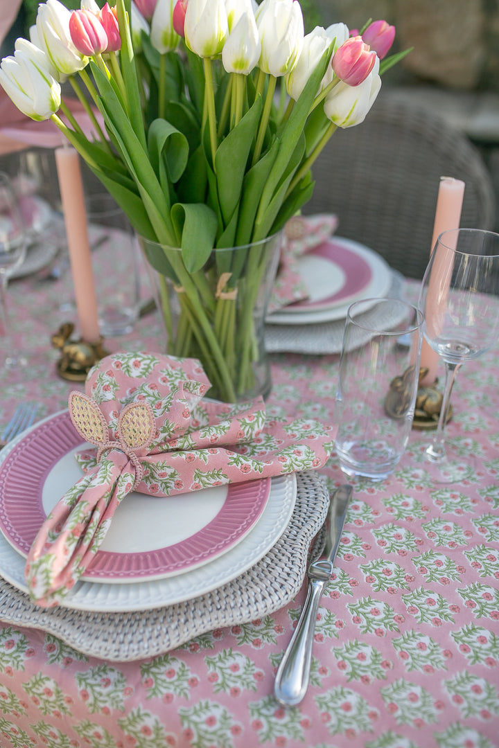 Bunny Ears Napkin Ring: Soft Pink-Napkin Rings-LNH Edit