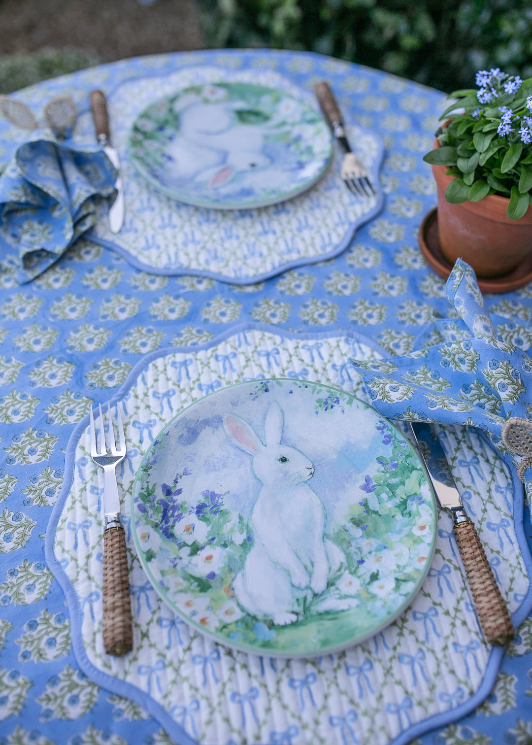 Elizabeth Blue Placemats, Sets of 2