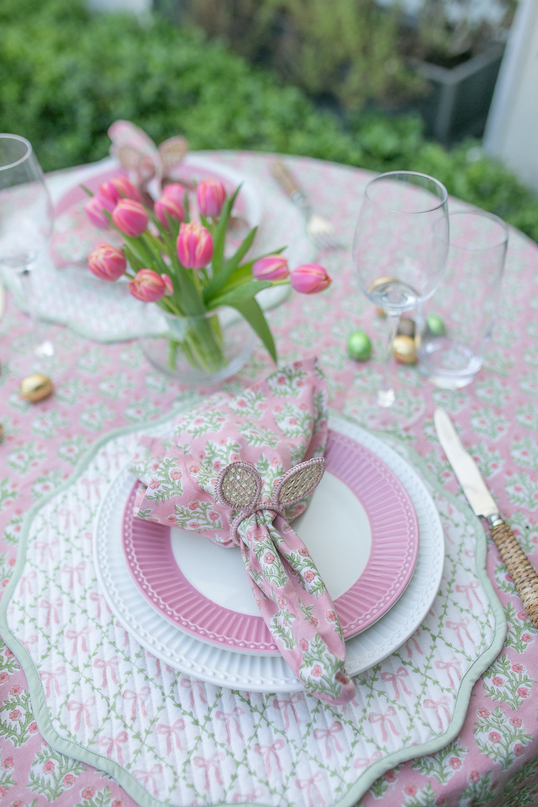 Elizabeth Pink Placemats, Sets of 2-Placemats-LNH Edit