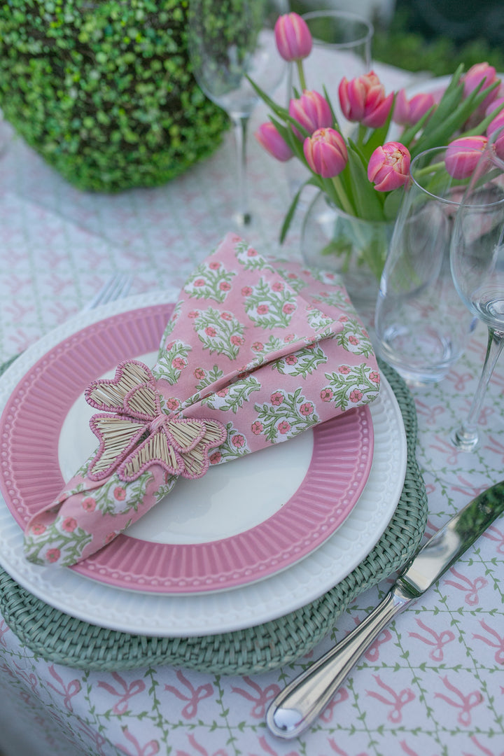 Bow Napkin Ring,Soft Pink-Napkin Rings-LNH Edit