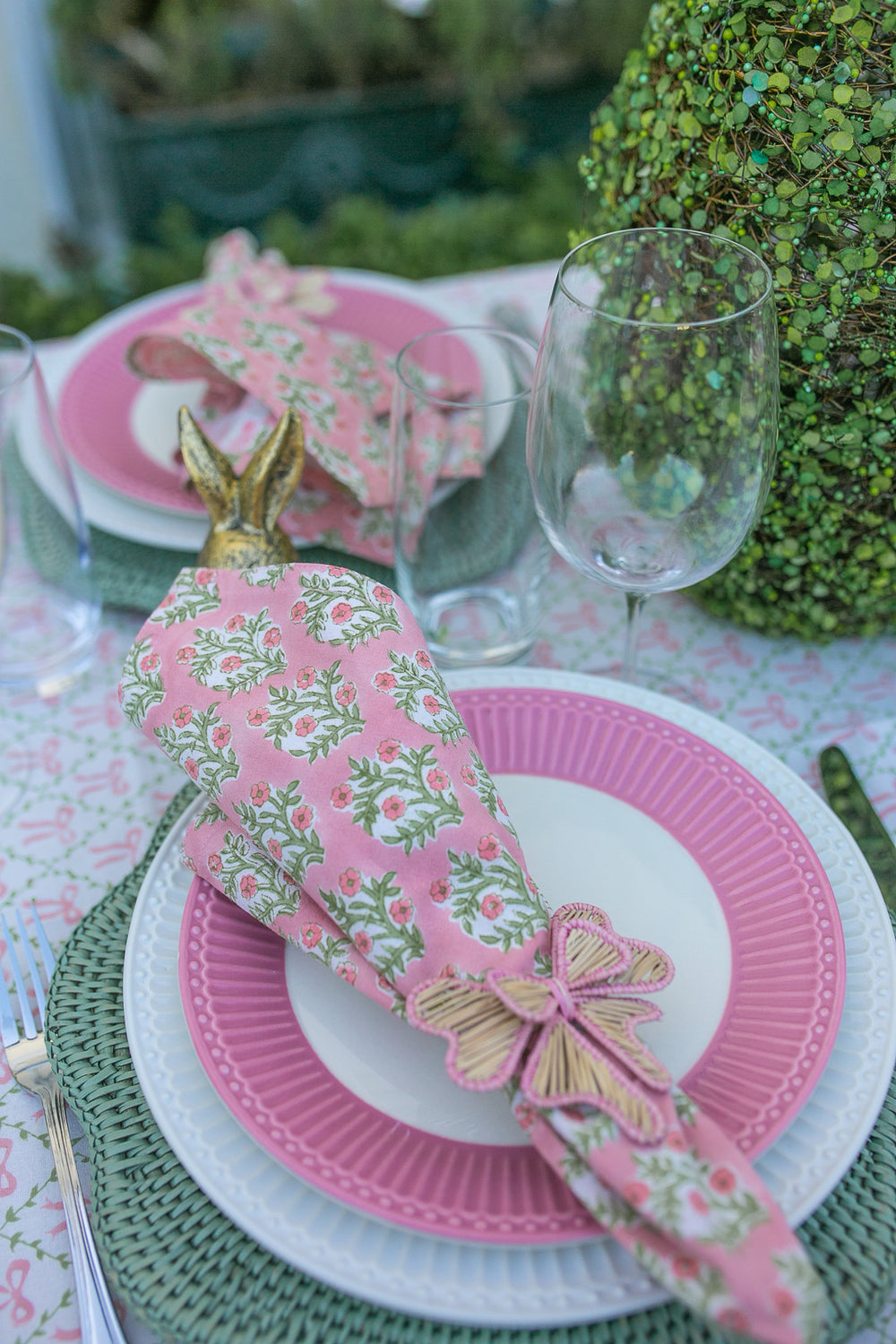 Bow Napkin Ring,Soft Pink-Napkin Rings-LNH Edit