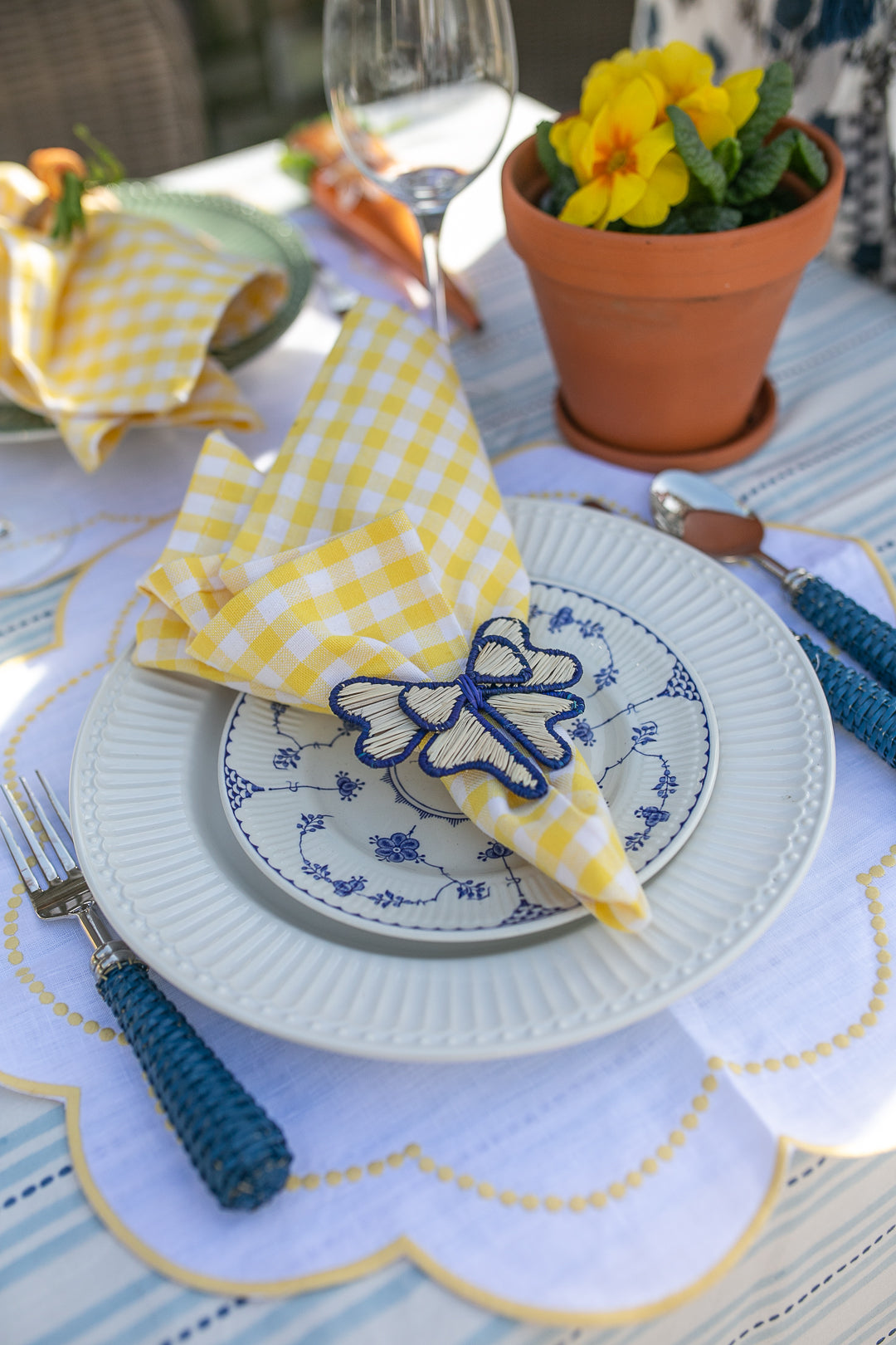 Bow Napkin Ring, Blue-Napkin Rings-LNH Edit