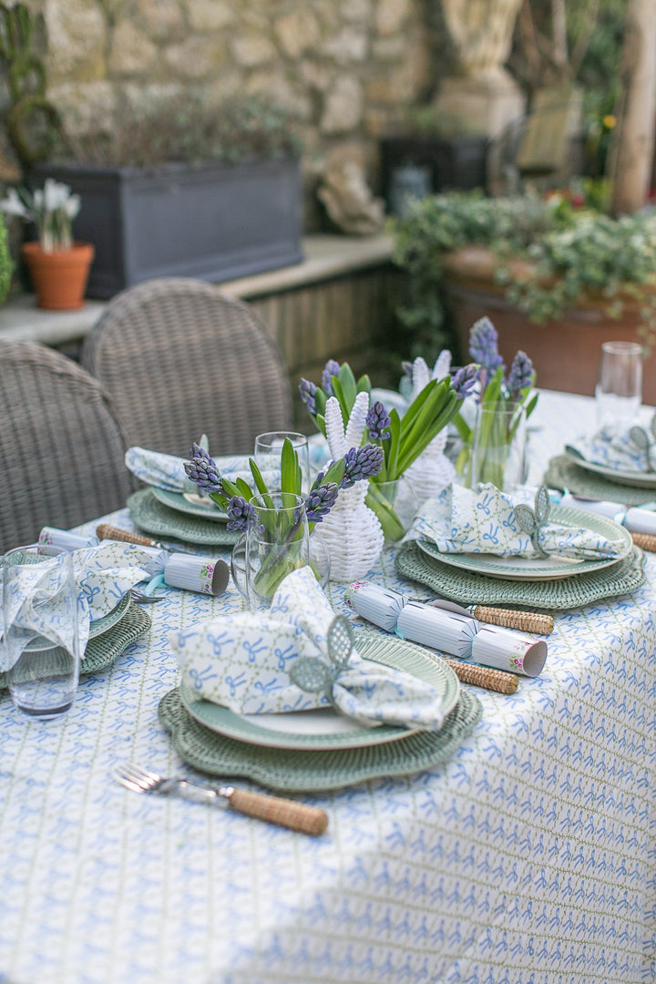 Elizabeth Blue Rectangle Tablecloth