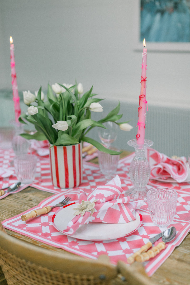 Adeline Pink Table Runner