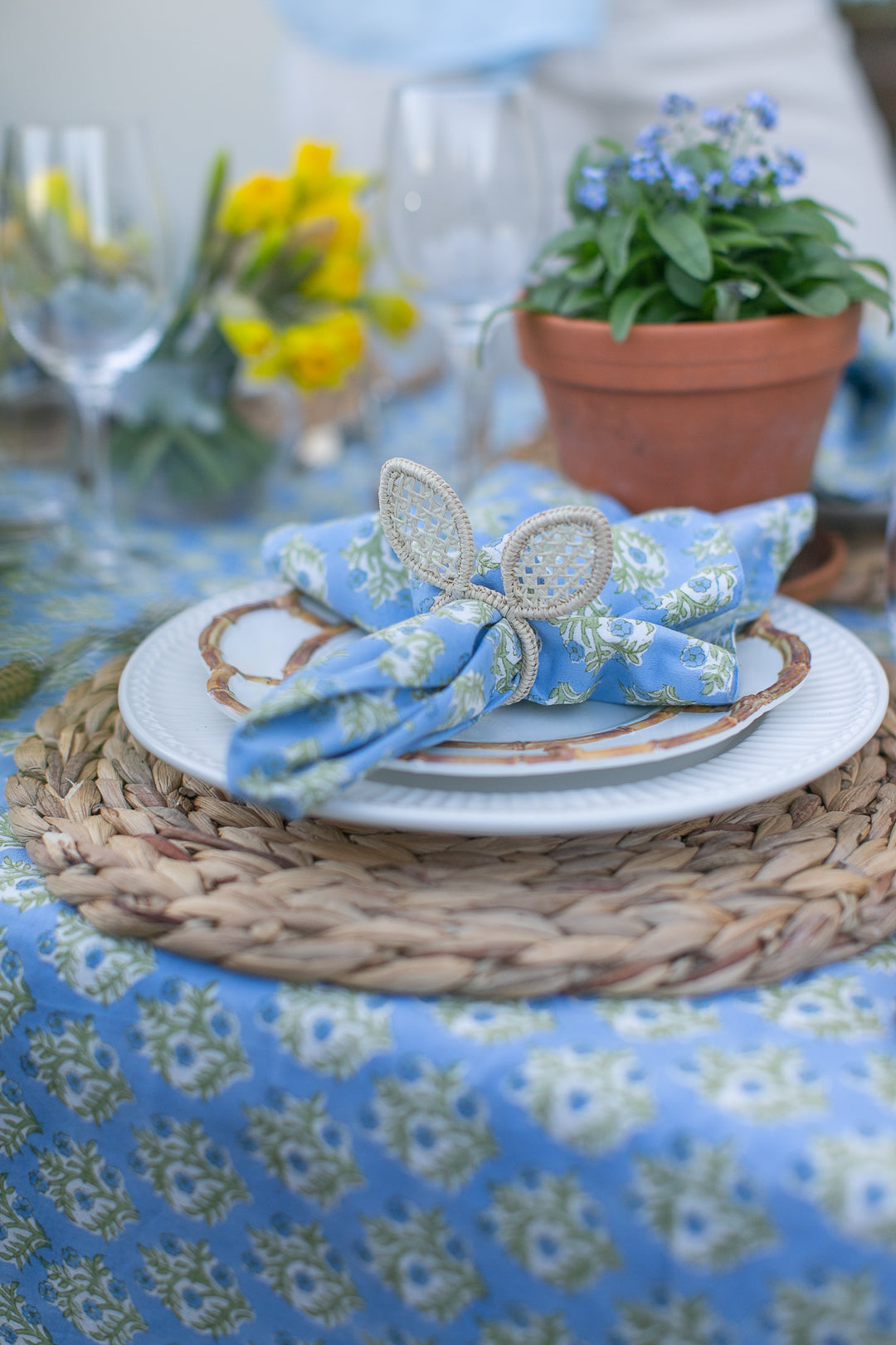 Bunny Ears Napkin Ring: Natural/no Color-Napkin Rings-LNH Edit