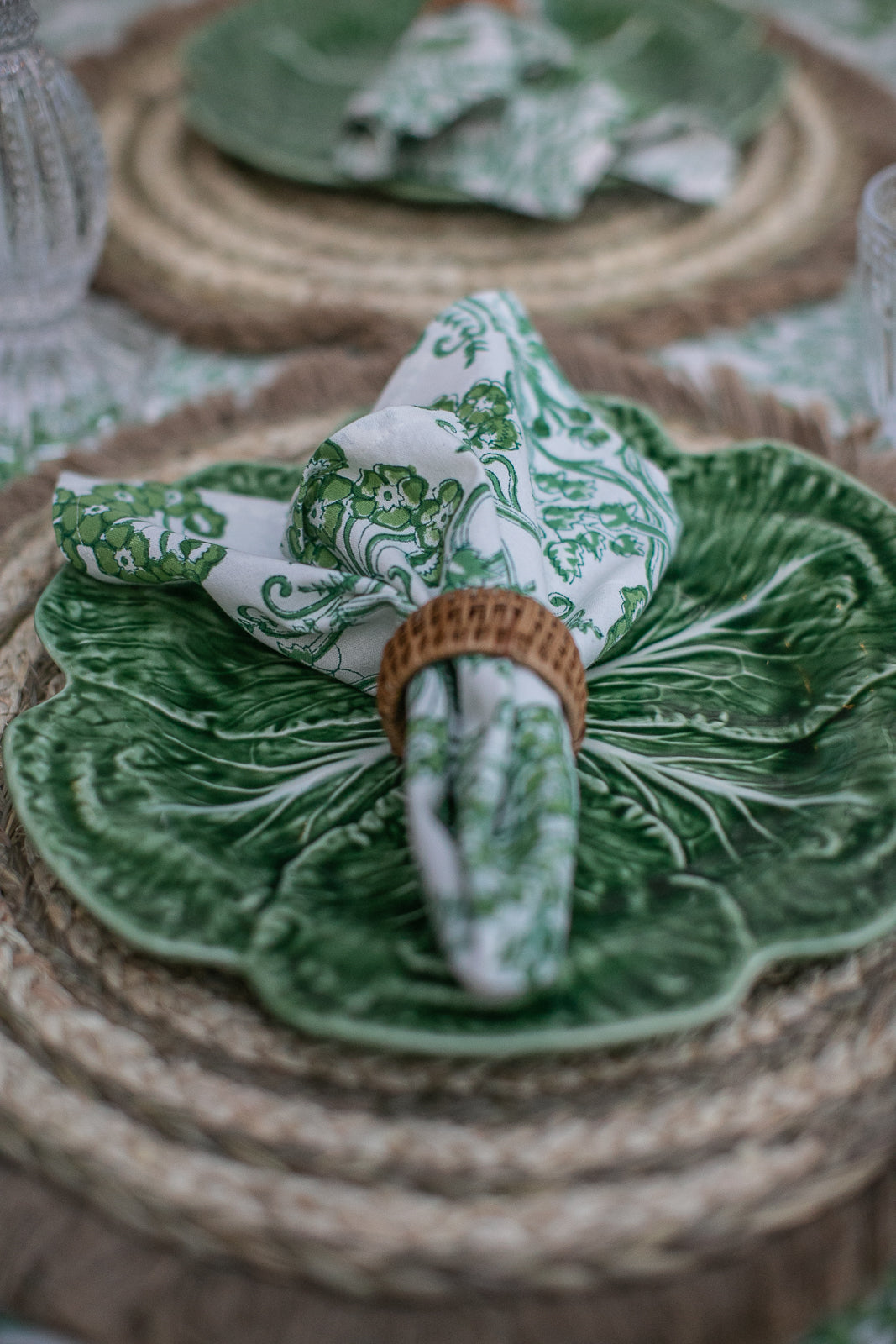 Glinda Green Round Tablecloth-Tablecloths-LNH Edit