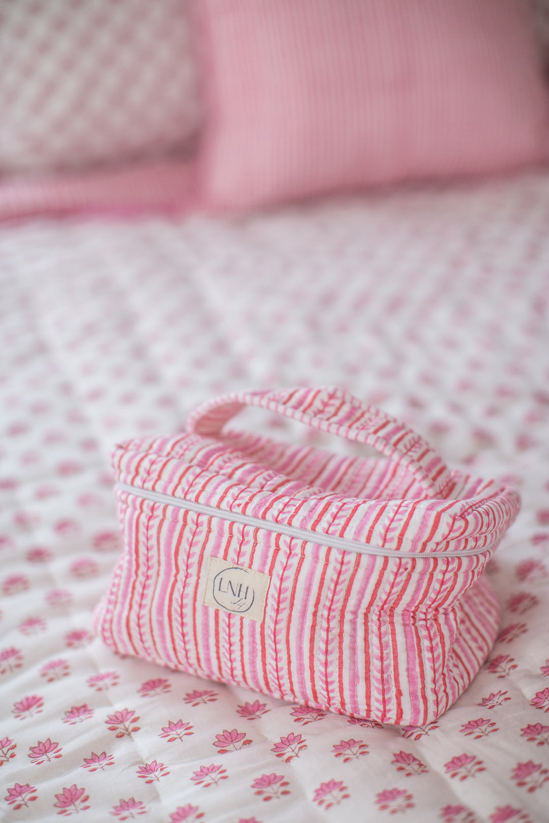 Pink Clover Reversible Quilt-Quilts-LNH Edit