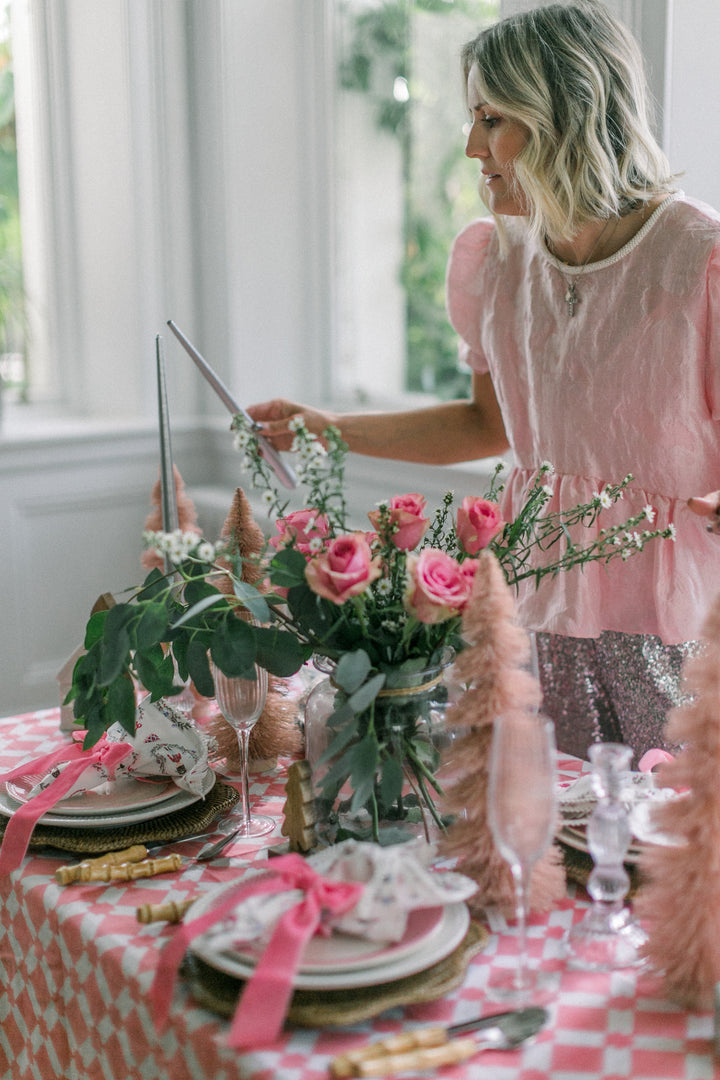 Adeline Pink Tablecloth-Tablecloths-LNH Edit