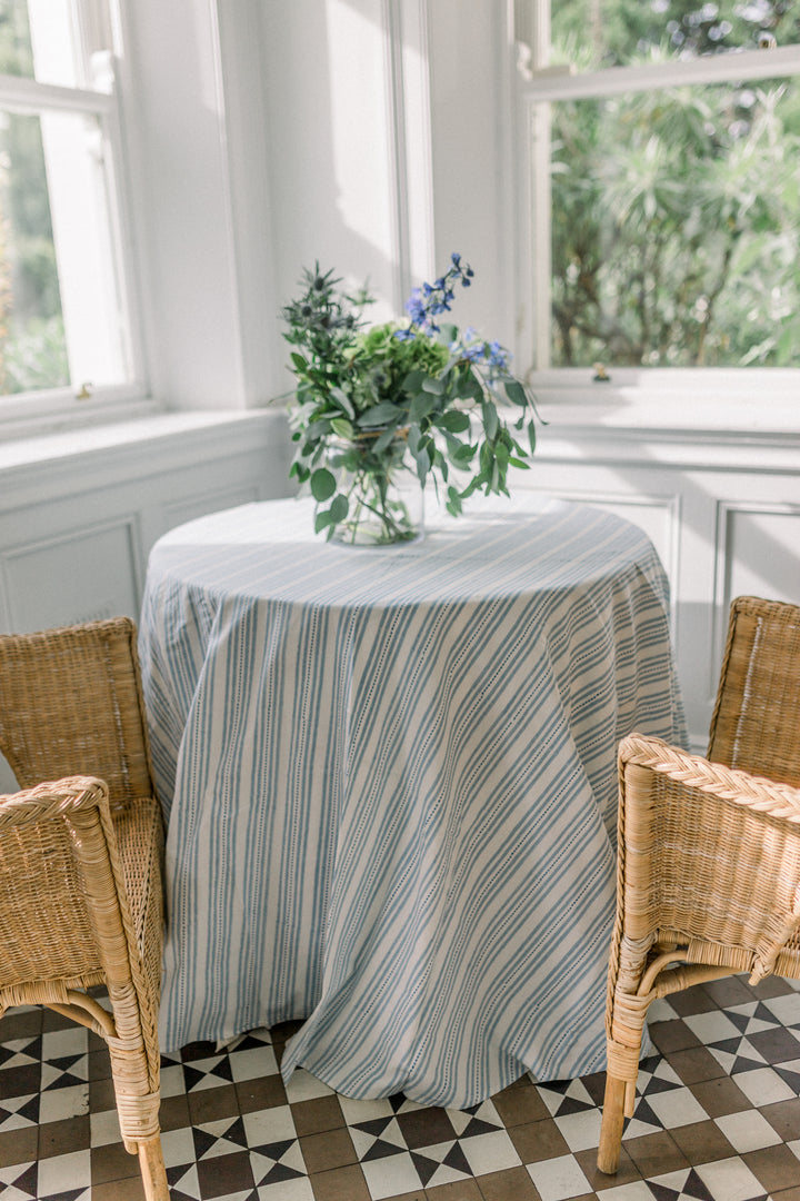 Elsie Blue Round Tablecloth