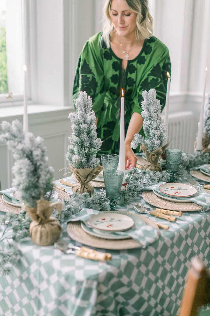 Dusty Green Alice Desert/ Lunch Plate , Set of 6