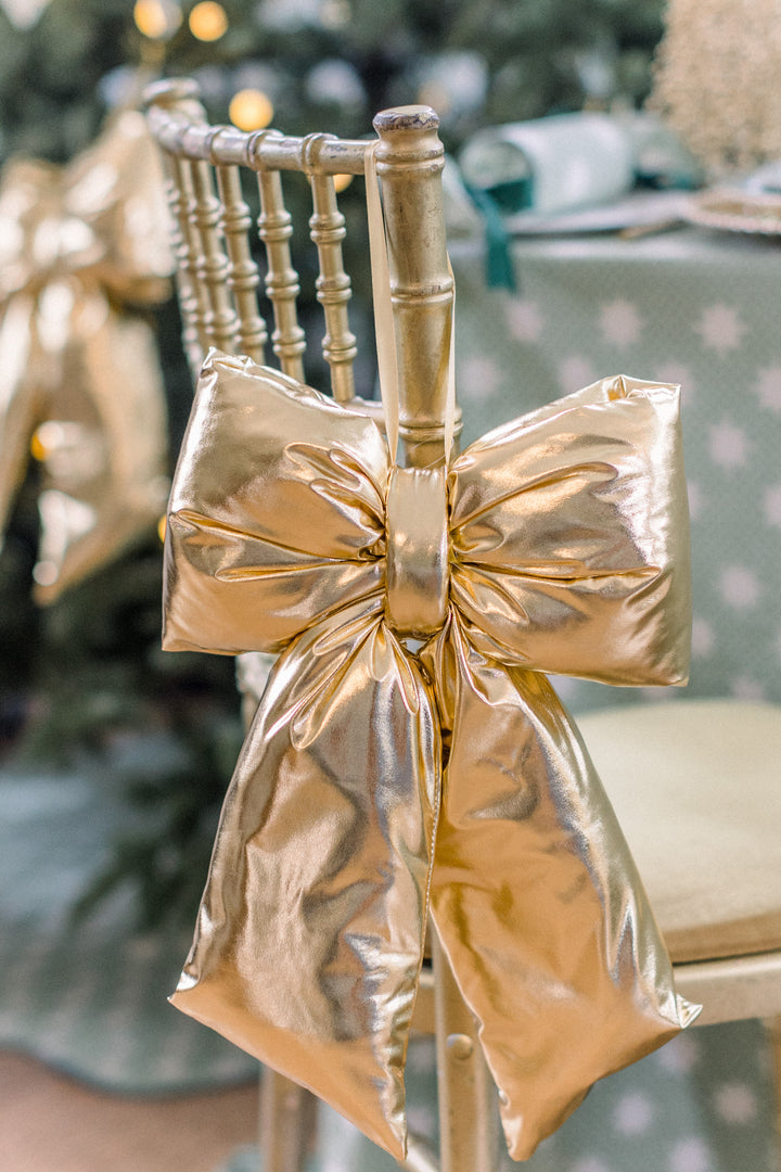 Decorative Gold Bow – Metallic Finish, 3 sizes